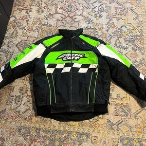 Black and Green Arctic Cat Snowmobiling Jacket